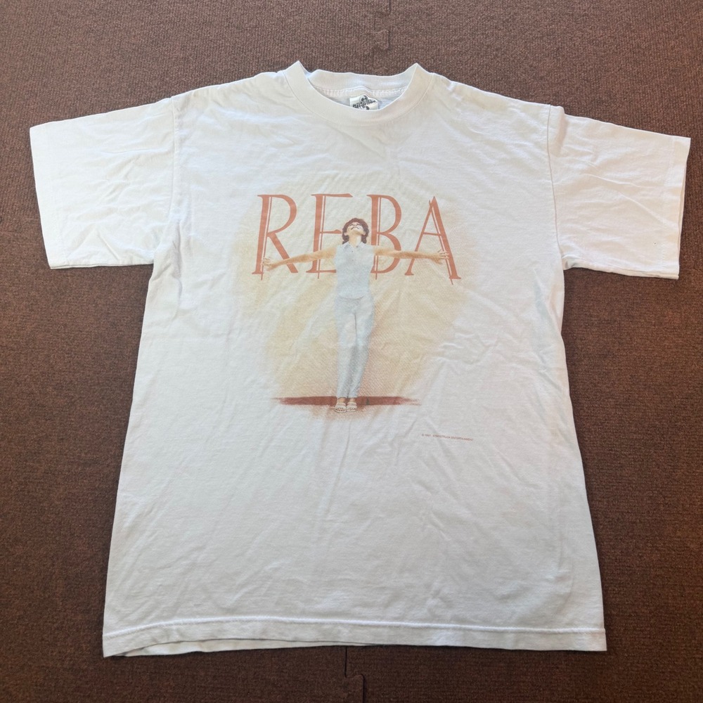 Vintage 1997 Reba McEntire Tour Shirt Cronies White Cotton Graphic Tee Large